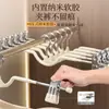 Colgador de Pantalones con Pinzas para Uso Doméstico, Colgador Antideslizante para Faldas, Estante para Pantalones de Cuello Corto Integrado en Armario