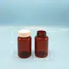 Frasco Marrom de PET de 150ml à Prova de Luz, Frasco Plástico Selado para Suplementos de Saúde, Frasco para Cápsulas, Frasco para Óleo de Peixe e Probióticos