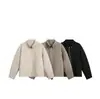 Ropa Vintage Yidao Otoño 2026 Nueva Tendencia Americana Estilo Old Money Cuadrado Corto Holgado Irregular Cremallera Chaqueta