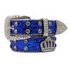 Cinturón de diamantes de imitación transfronterizo europeo y americano para mujer, corona con incrustaciones de diamantes de imitación, joyería de hip-hop, moda punk, vaqueros Baita