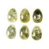 Adorno de cristal natural de 3 cm, cristal morado-rosa, cristal amarillo, piedra pequeña con forma de huevo, huevo de Pascua, piedra de huevo de ave extraída
