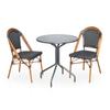 Fabricantes de origen mesa y silla de comedor moderna para exteriores mesa de hierro completa impermeable cafetería mesa y silla de comedor para exteriores soporte venta al por mayor