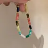 Estilo bohemio colorido con cuentas de piedra natural, diseño de nicho para niñas, pulsera de muñeca de piedra natural, estilo fresco, que reduce la edad