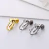 Pendientes al por mayor tornillo de cabeza plana de 3 mm clip para oreja joyería sin perforar acero inoxidable 316 pendientes adhesivos convertidor de clip para oreja
