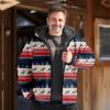 Chaquetas de Algodón para Hombre Europeas y Americanas de Invierno Transfronterizas, Cálidas y Duraderas, Forradas con Vellón, Impresión Digital 3D, Diseño Multipatrón Moderno