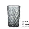 Entre na Loja para Negociar o Preço de Copos Grandes de Boca com Design Vintage Europeu em Vidro Embossado com Formato de Diamante, Copos para Bebidas, Copos de Água, Copos de Chá, Copos de Vidro