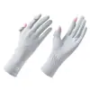 Luvas de Proteção Solar Femininas de Verão K Antiderrapantes Anti-ultravioleta Protetor de Pulso Longo Tela Sensível ao Toque Proteção Solar Gelada Luvas para Ciclismo