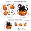Nuevas Pegatinas de Ventana de Vidrio de Calabaza de Dibujos Animados para Halloween, Gato Negro, Caramelo, Murciélago Pegatinas Estáticas, Suministros de Decoración Festiva para Tiendas