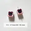 Dulce Genial BarbieGugubi Mengli Serie Rosa Negra Bolígrafo Corazón Flor Acrílico Hecho a Mano DIY Accesorios Materiales