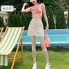 Falda de Mezclilla Falda para Mujer Verano 2024 Nueva Cintura Alta Adelgazante Línea A Pequeño Bordado Envoltura de Cadera Falda Corta