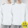 Camiseta de manga larga para hombre, nueva colección primavera/otoño 2026, capa base elástica, top de cuello redondo, versátil y moderno
