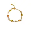 Nuevo Pulsera de Resina Ovalada con Circonita Estilo Chino, Lujo Ligero y Sensación de Alta Gama, Joyería de Mano Exquisita de Moda Nicho de Diseñador