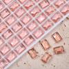 Rhinestones para Unhas de Venda Quente 6*8 Cubo de Açúcar Pequeno Gelo Transparente Fundo Pontiagudo, Rhinestones Retangulares Coloridos Transparente Ângulo Reto para Unhas, Rhinestones de Gelo para Unhas