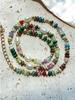 Collar de Estilo Dulce y Cool, Gargantilla Vintage, en Capas con Cadena para Clavícula de Piedra Natural Colorida y Perla, Diseño Versátil de Cobre para Superponer