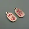 Suministros: Colgante de Carácter Doble Felicidad DIY, Accesorios para el Festival del Bote del Dragón, Piezas de Joyería Versátiles de Aleación de Zinc para Atraer Riqueza y Mejorar la Fortuna, Doble Felicidad Rojo Brillante