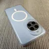 Adequado para Capa de Celular Huawei Nova14Ultra Nova Capa Magnética Ice Mist 14Pro Capa Protetora Transparente Anti-Queda