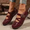 Nuevos Zapatos Mary Jane de Verano con Correas Cruzadas para Mujer 2026 Nuevos Zapatos Planos Bajos Suaves para Mujer en Negro