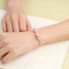 Cuerda de mano diy femenina masculina tejida a mano cuerda roja pulsera flor de durazno usable oro cuentas de la suerte niños semiacabado novias
