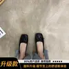 Sapatilhas femininas estilo Chanel 2026 novo modelo primavera/outono com laço, bico quadrado, sola plana, corte baixo, sapatos de vovó versáteis para o dia a dia