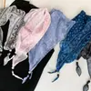 Pañuelo de Seda Retro Versátil Estilo Hong Kong, Pañuelo Triangular de Moda, Accesorios de Alta Gama, Elegantes y Elegantes, Pañuelo Delgado para el Cuello, Multiusos