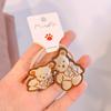 Fofo estilo perfumado bolinhas laço urso infantil presilha de cabelo outono inverno franja clipe lateral atacado