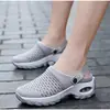 Amazon 2024 Verano Estilo Coreano Malla Malla Conjunto Pies talla extra Chanclas Mecedoras Madre Medio Zapato Sandalias para Usar de Dos Tiras
