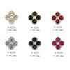 Nuevo arte de uñas transfronterizo color circón trébol de cuatro hojas joyería de circón de lujo japonesa flor accesorios para uñas diamante al por mayor