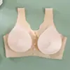 Lencería de Botones Frontales para Madres de Mediana Edad y Mayores, Sujetador sin Aros Estilo Chaleco Push-Up que Retrae el Pecho, sin Costuras, Tallas Grandes