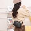 Bolso de cámara a cuadros bordado de moda 2024 bolsos sencillos para mujer decoración de lentejuelas color liso bolso cruzado para mujer