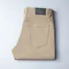 Pantalones Casuales Nuevos de Verano Finos BU para Hombre Ajustados Elásticos Rectos de Sarga Simples de Lujo Ligero Pantalones de Hombre