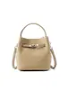 Bolso de Mano para Mujer Estilo Nuevo, Bolso Cruzado de Moda y Versátil, Lujo Ligero, Bolso Cubo de Piel Genuina de Gama Alta de Nicho
