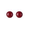 Pendientes Yicheng S999 de plata pura con forma de frijol rojo ovalado, de varios estilos, sencillos y combinables, con luz de frijol enamorado, de lujo, de nicho