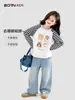 Ropa Infantil Camiseta de Manga Larga para Niñas 2026 Otoño Nuevo Estilo Tops Rayados Elegantes para Niños Ropa Casual de Otoño para Niños Grandes
