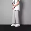 Pantalones Rectos Holgados para Hombre Verano Delgados de Seda Helada Pantalones Largos para Hombre Gordito Talla Extra Seda Helada Casual Deportivos Modernos