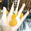 Cadena para Suéter de Cera de Abejas Ámbar Imitación Incrustada con Conchas Fósiles de Plantas Collares de Moda para Hombres y Mujeres Accesorios de Transmisión en Vivo de Exposición