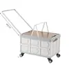 Caja de Almacenamiento para Maletero de Coche Caja de Almacenamiento para Acampada al Aire Libre Organizador de Acampada Plegable Tapa de Madera Caja de Almacenamiento para Picnic