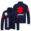 Chaqueta delgada de primavera y otoño 2021 europea y americana transfronteriza con logo de coche estampado, chaqueta cárdigan deportiva con cremallera para hombre para correr en la calle