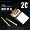 Caja de cigarrillos Focus Space de 20 unidades, de aluminio trefilado, antiextrusión, con personalidad y diseño de bendición.