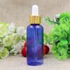Botella cuentagotas de PET de 50 ml para aceite esencial tapa de color brillante botella de plástico botella para mezclas botella para rellenar botella de aceite esencial botella para cosméticos para rellenar