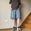 Shorts de mezclilla utilitarios para hombre, verano nuevo, retro americano, ins, marca de moda, rufián, guapo, holgados, pantalones de cinco puntos