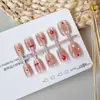 Manicura de Flores Suaves Tridimensionales Coloridas Verano Gama Alta Blanqueadora Versátil Para Estudiantes Uñas Postizas Usables