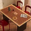 Jogo Americano de Natal, Toalha de Mesa Retrô Doméstica, Impermeável, à Prova de Óleo, Resistente ao Calor, Toalha de Mesa Vermelha com Atmosfera Decorativa para Mesa de Café