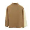 Camiseta de Manga Larga con Media Cremallera y Cuello Alto para Hombre, Estilo Cruzado, Nueva Colección Otoño e Invierno 2025, Sudadera Casual Versátil para Jóvenes y Adultos