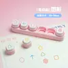 Nuevo sello fotosensible de plástico de prensa con diseño de dibujos animados, cuenta de 6 articulaciones creativa para niños, mini sello DIY para armar
