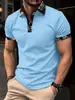 Camisa Polo Personalizada de Nuevo Estilo para Hombre Europea y Americana Transfronteriza con Impresión 3D, Camisa Polo Casual para Exteriores con Cuello de Solapa