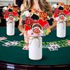Nova Decoração de Mesa para Festa de Aniversário Entretenimento Cartão de Inserção Espadas Vermelhas Vaso de Poker Plug de Decoração