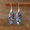Comercio exterior comercio electrónico nuevos aretes colgantes geométricos de piedra natural bohemios joyería popular europea y americana al por mayor