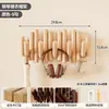 Perchero con forma de tecla de piano de madera maciza para entrada, pasillo y dormitorio; gancho para ropa de pared, no requiere taladro