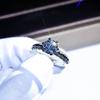 Anel asa de anjo de moissanita cor D importada americana imitação banhado em pt950 namoradas anel de diamante de alto carbono de boca aberta