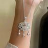 Colgante de plata pura S999 de moda nacional con cerradura de larga duración para bebé niña, collar con cerradura de seguridad Baifu, colgante ligero, regalo de lujo